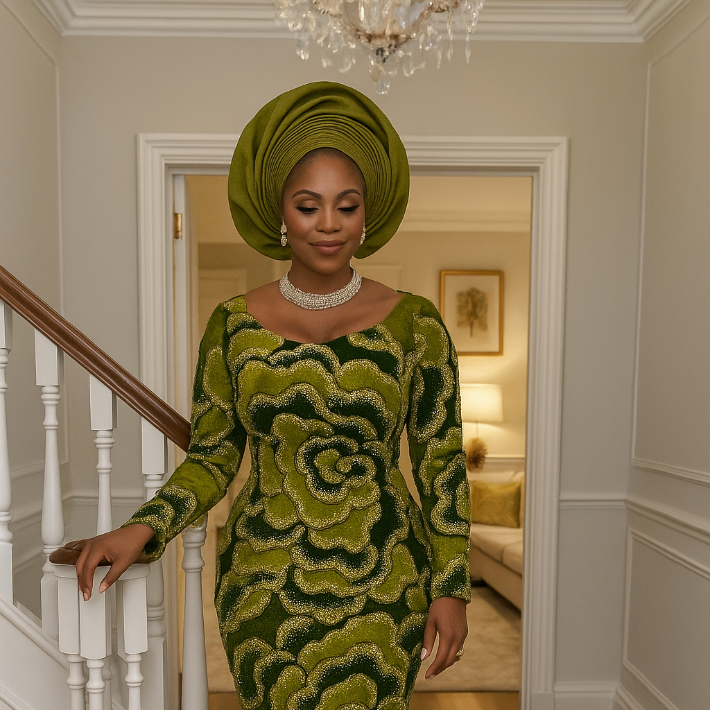 Lemon Velvet Beaded Fabric