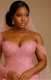 Fully Beaded Net Fabric