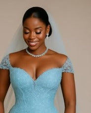 Machine Beaded Net Lace