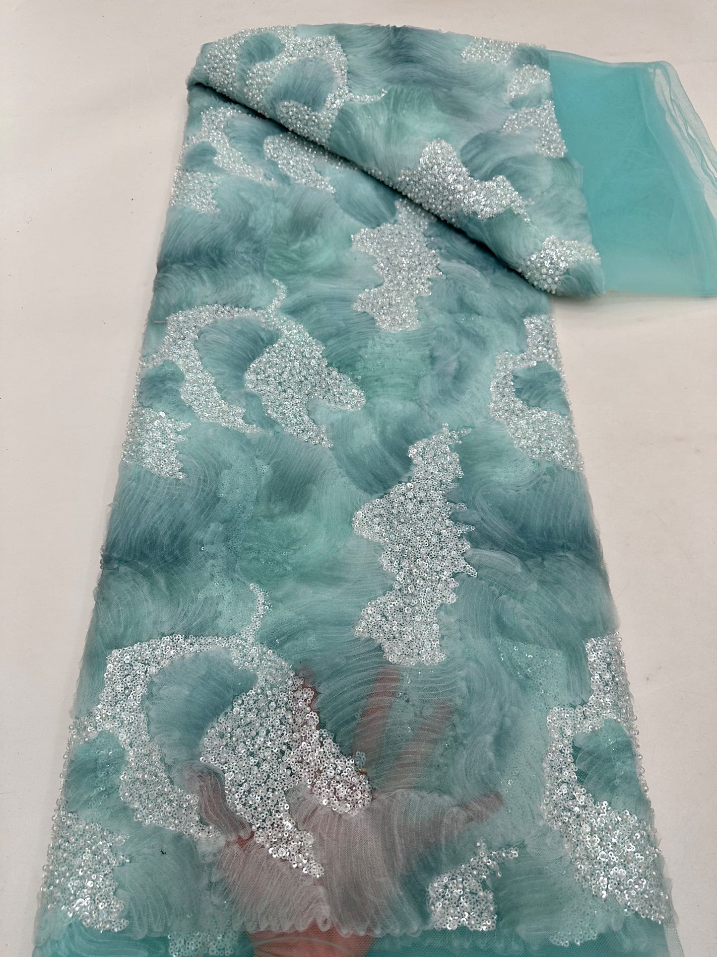 Pleated Organza + Sequins