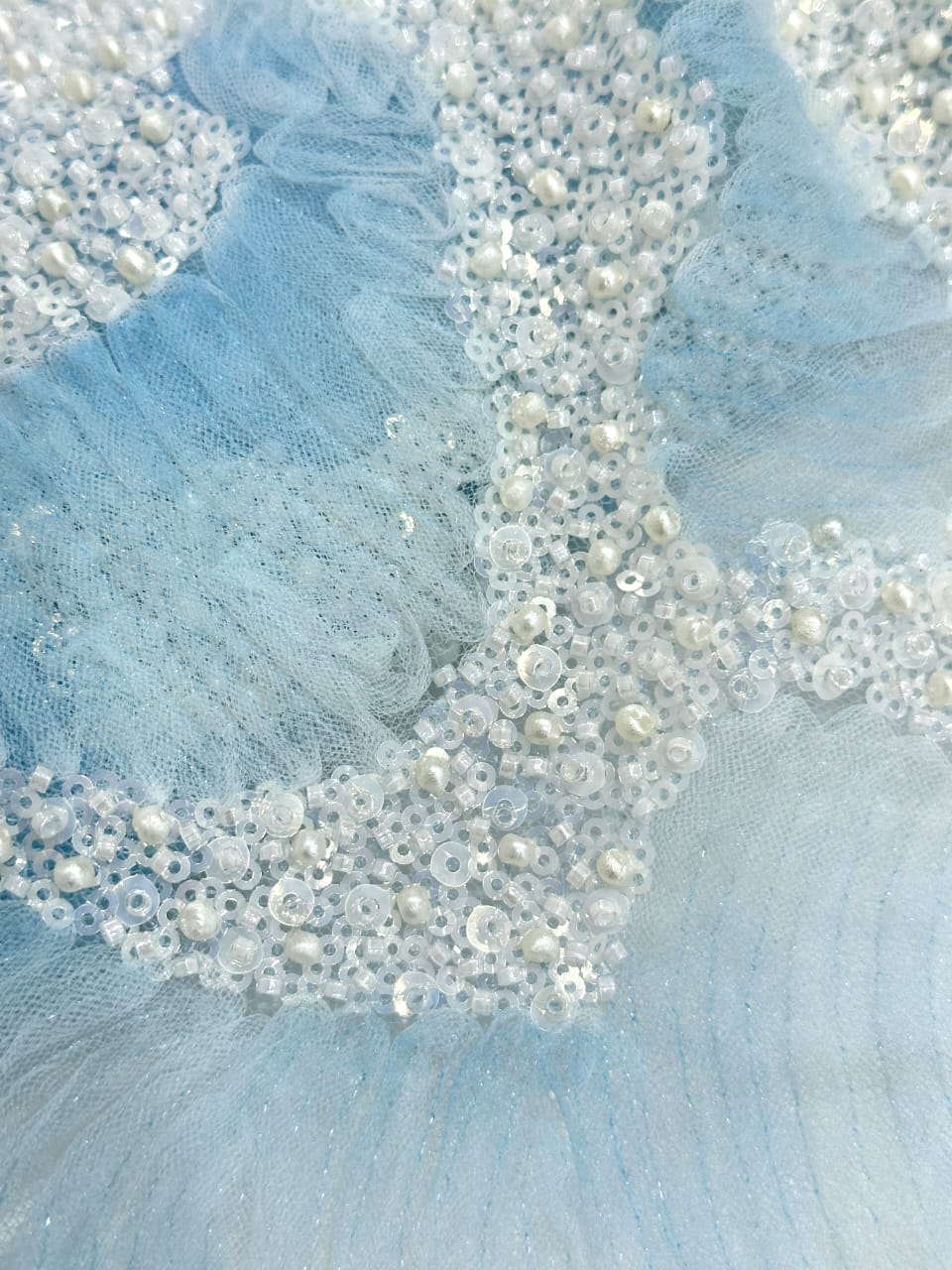 Pleated Organza + Sequins