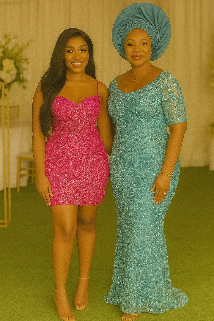 Machine Beaded Couture Fabric