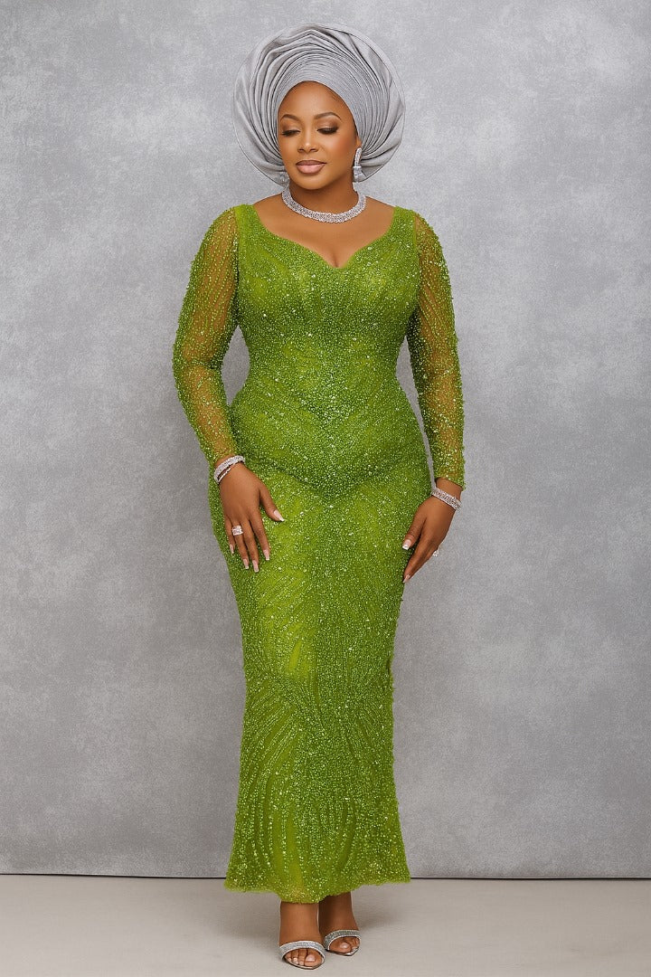 Hand-beaded Net Lace